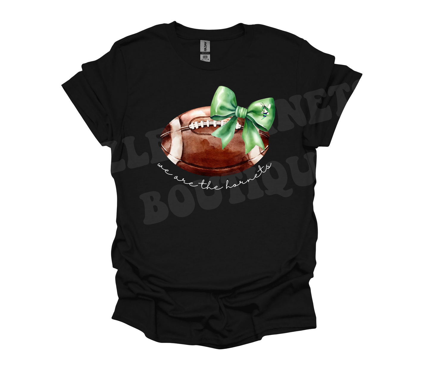 Adult Bow Football We are the Hornets Shirt