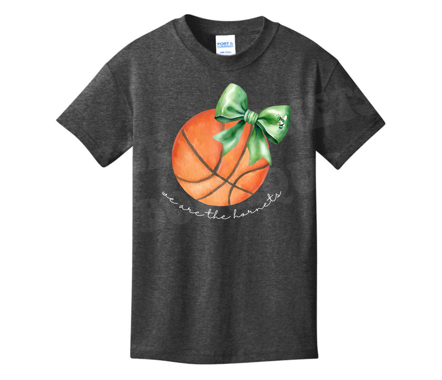 Youth Bow Basketball We are the Hornets Shirt