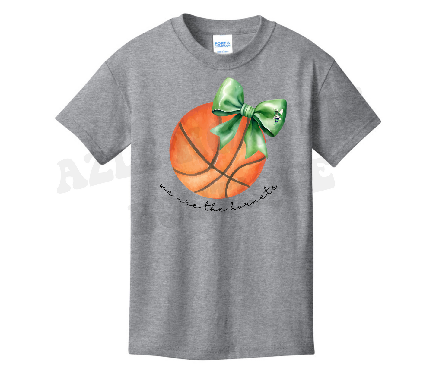 Youth Bow Basketball We are the Hornets Shirt