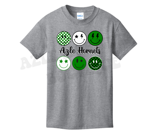 Youth Azle Hornets & Smiley Faces Tee