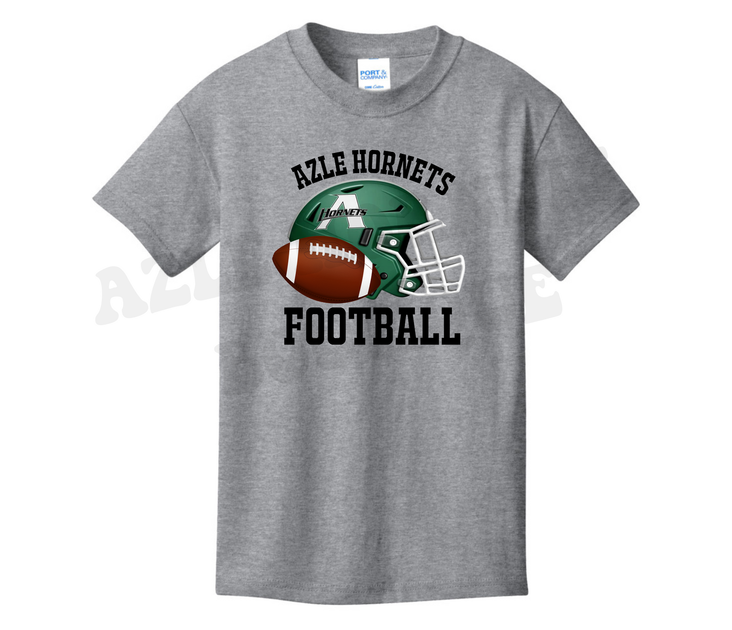 Youth "Azle Hornets Football" with Helmet & Football Shirt