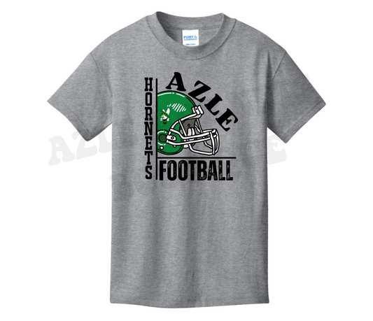 Youth "Azle Hornets Football" with Helmet Shirt