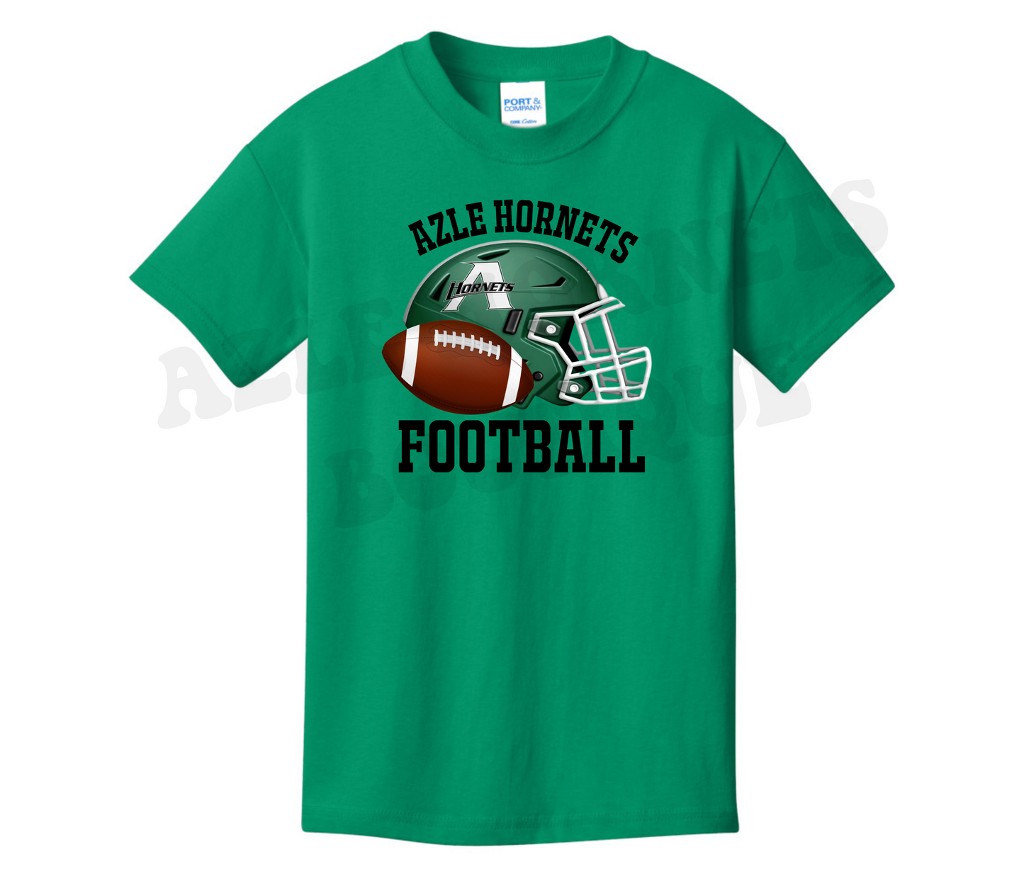 Youth "Azle Hornets Football" with Helmet & Football Shirt