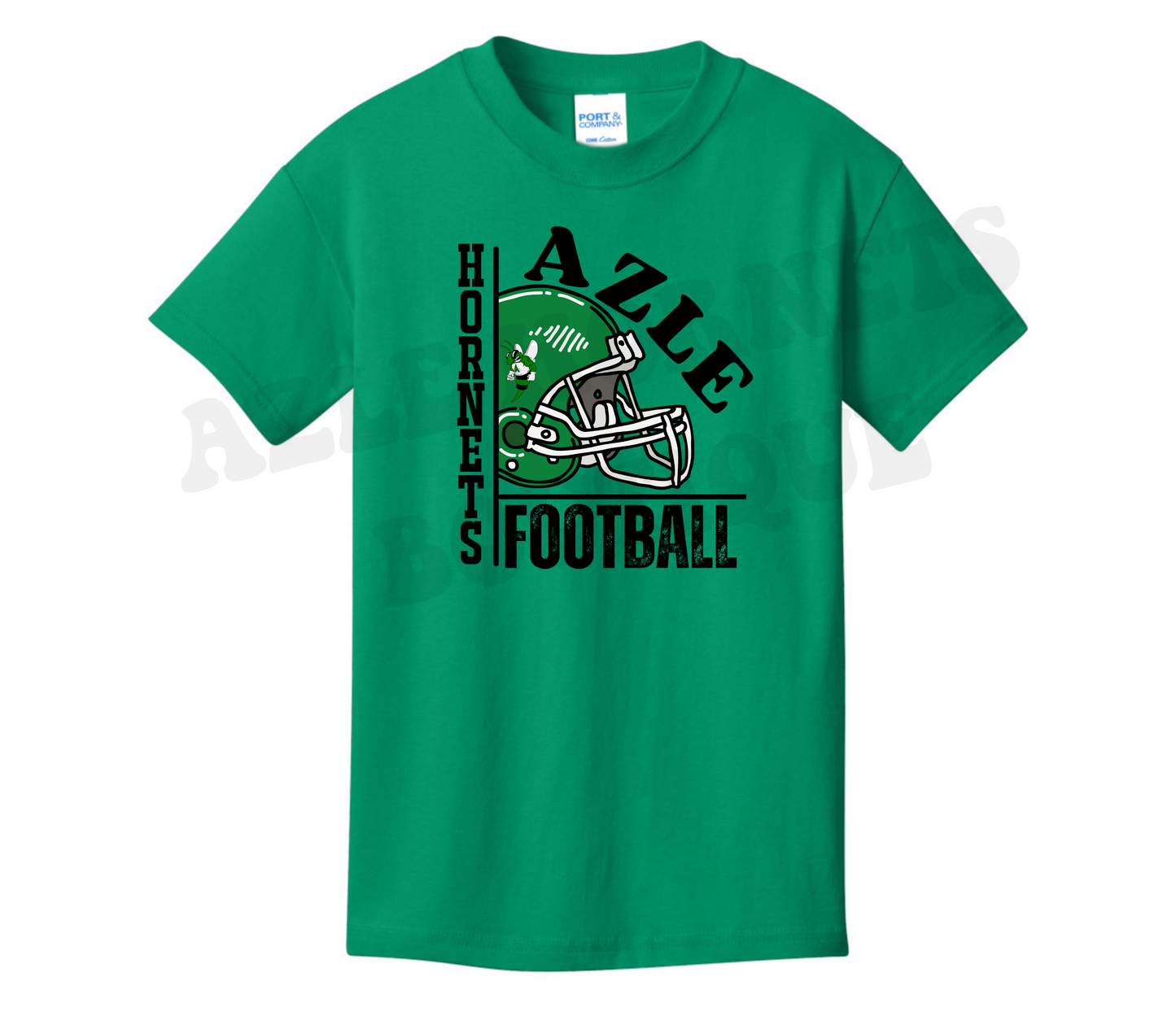 Youth "Azle Hornets Football" with Helmet Shirt