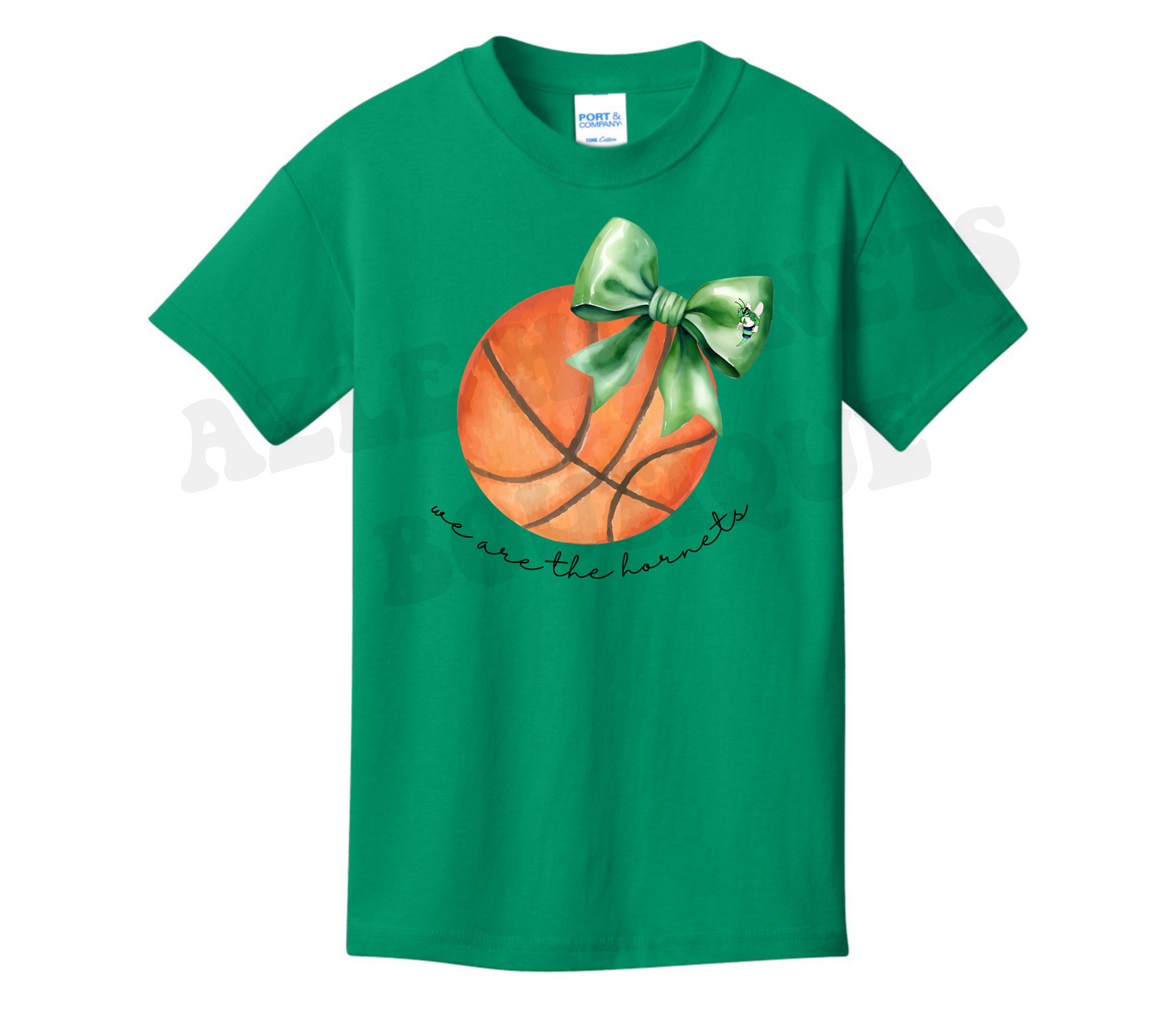 Youth Bow Basketball We are the Hornets Shirt