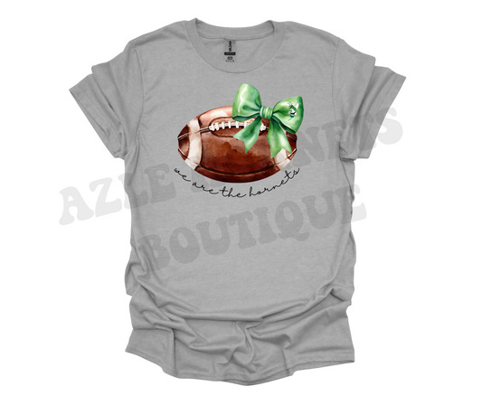 Adult Bow Football We are the Hornets Shirt