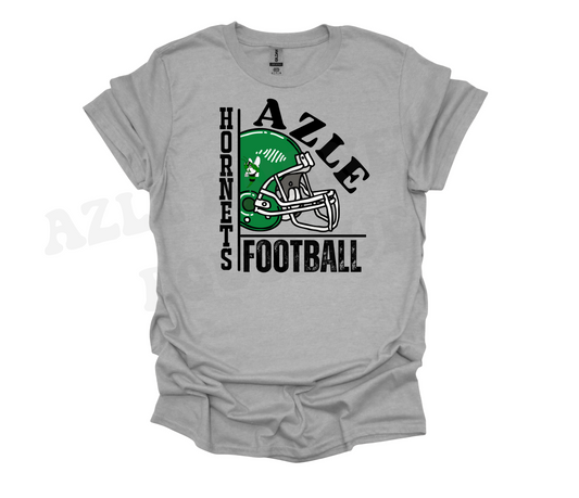 Adult "Azle Hornets Football" with Helmet Tee