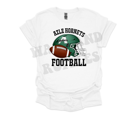 Adult "Azle Hornets Football" with Helmet & Football Tee