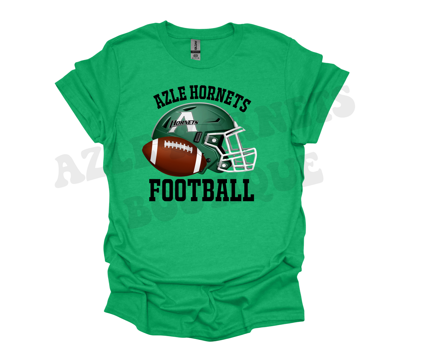 Adult "Azle Hornets Football" with Helmet & Football Tee