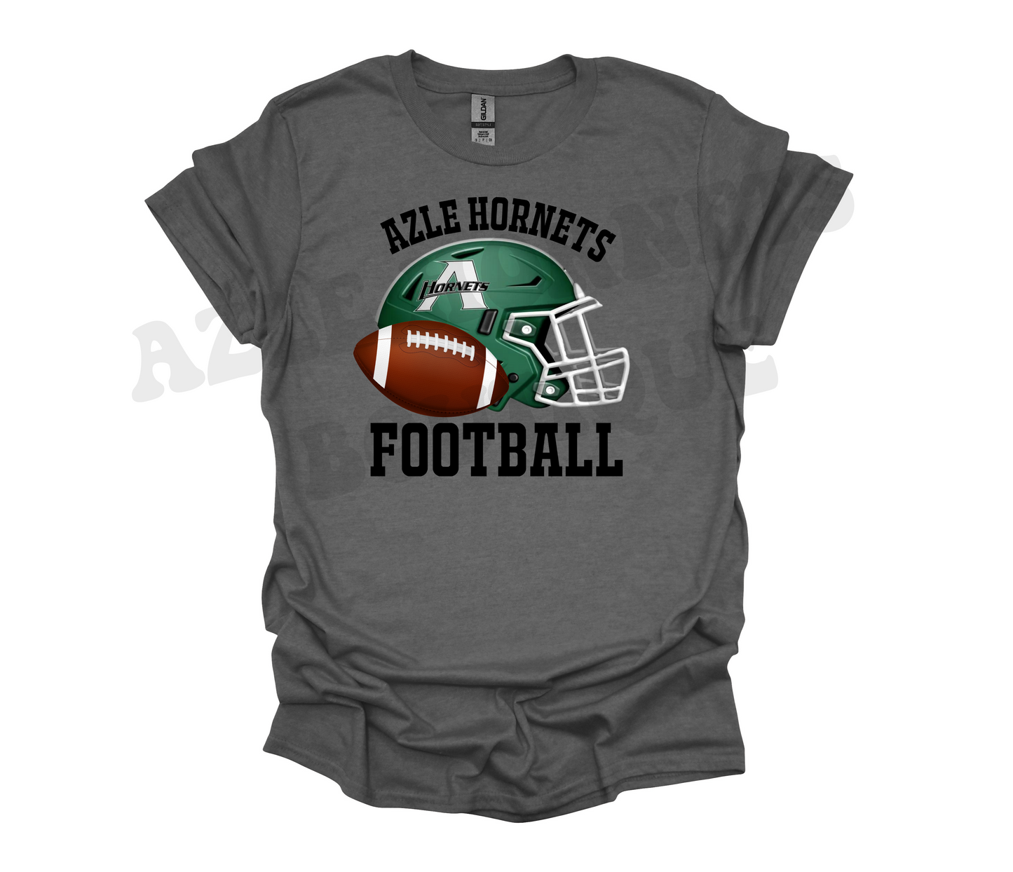 Adult "Azle Hornets Football" with Helmet & Football Tee