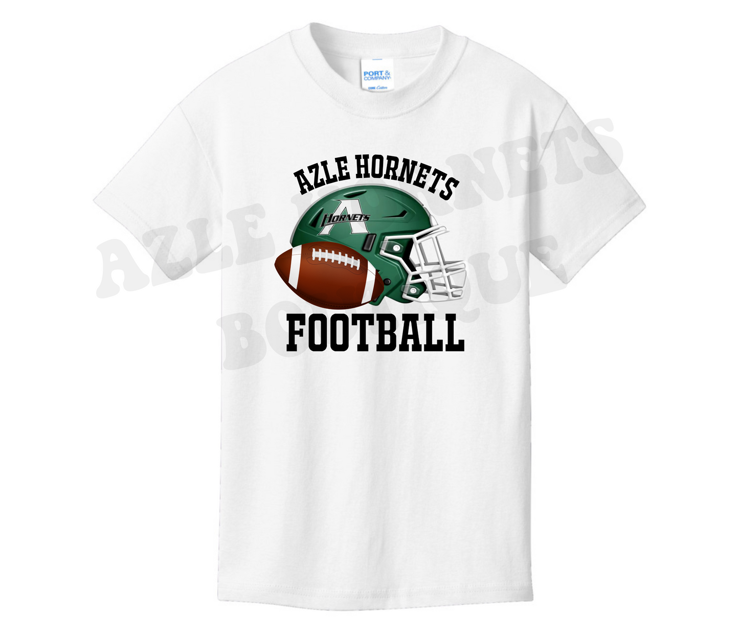 Youth "Azle Hornets Football" with Helmet & Football Shirt