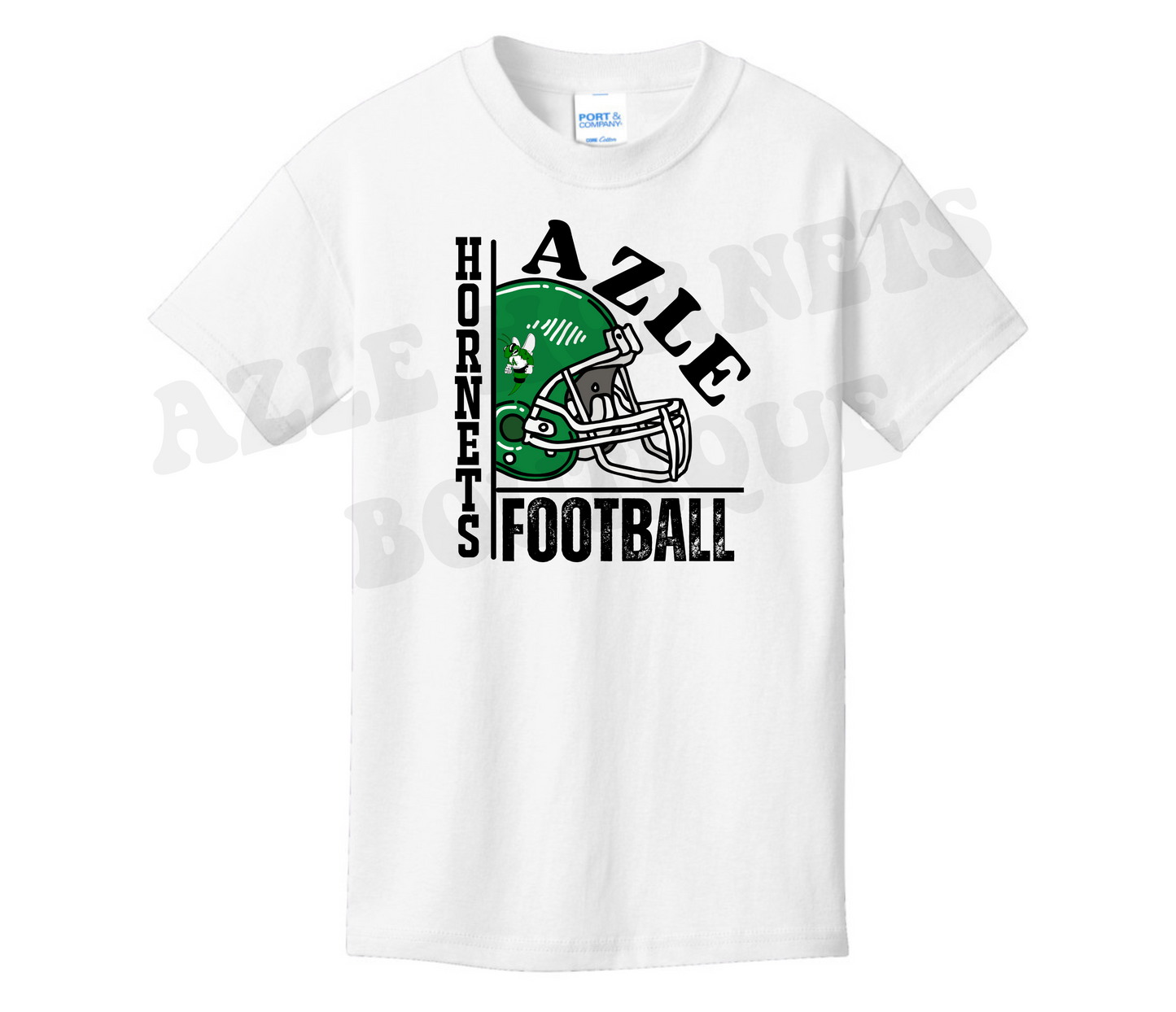 Youth "Azle Hornets Football" with Helmet Shirt