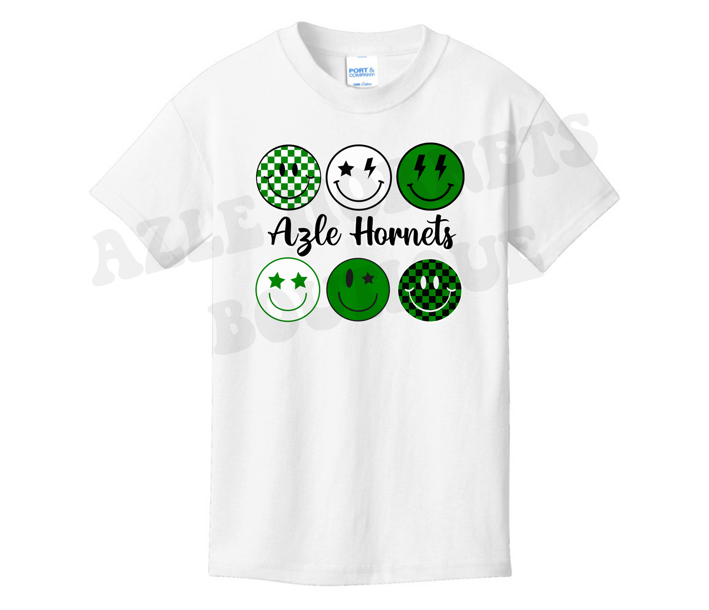 Youth Azle Hornets & Smiley Faces Tee