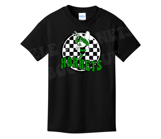 Youth Azle Hornets Checkered Circle Tee