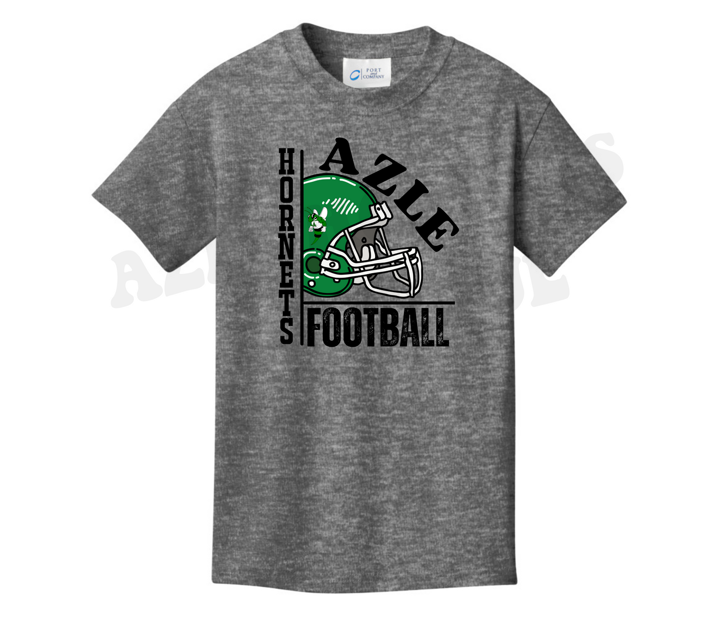 Youth "Azle Hornets Football" with Helmet Shirt