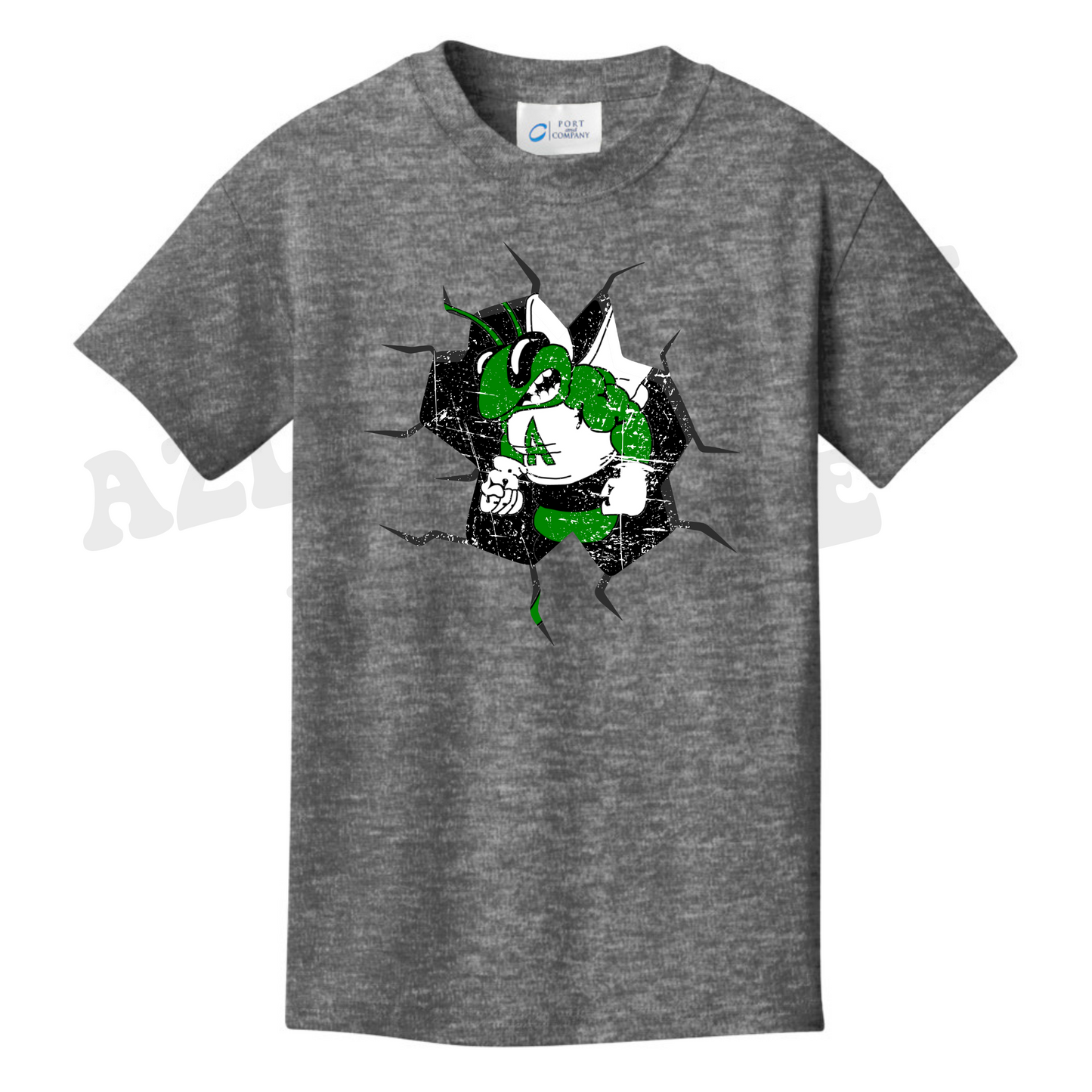 Youth Breaking Through Azle Hornets T-Shirt