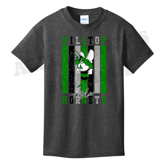 Youth Multicolor lines Azle Hilltop Hornets T-Shirt