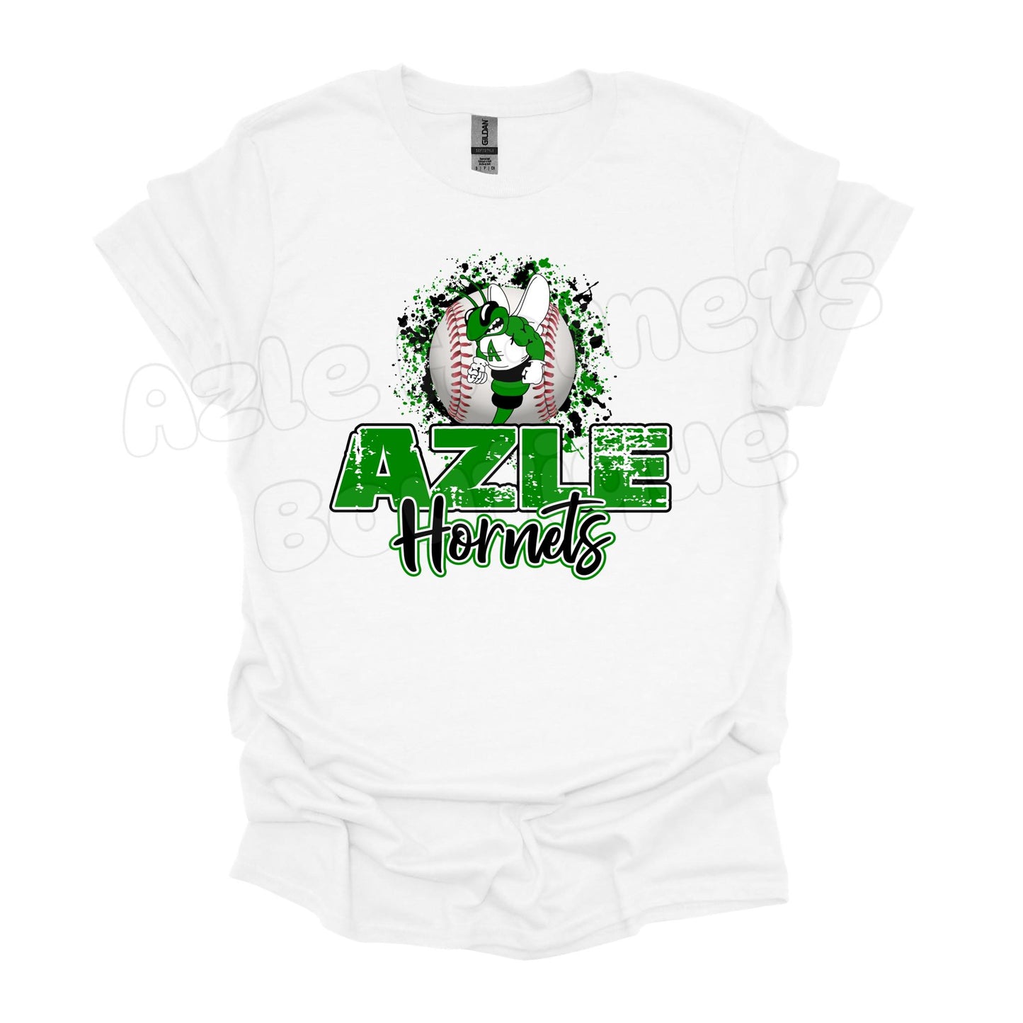 Adult Baseball Azle Hornets Splatter Tee