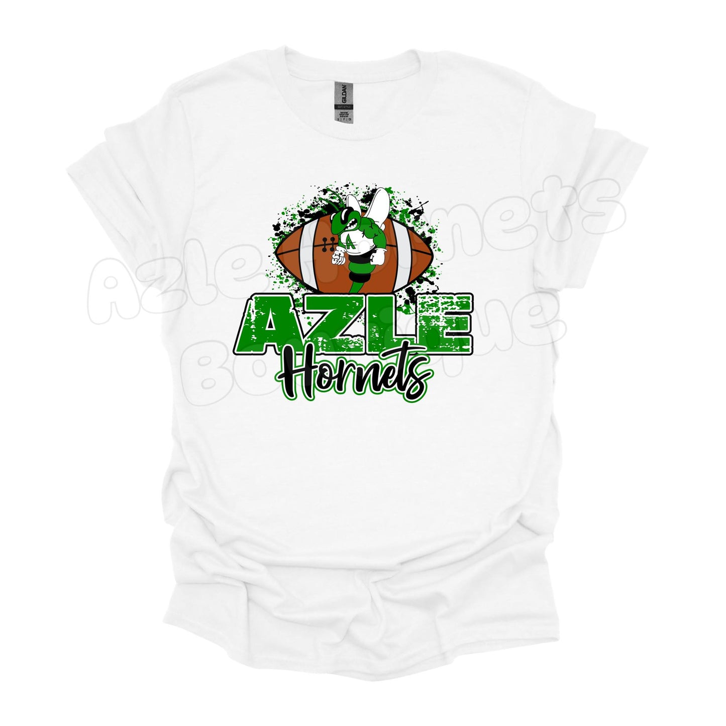 Adult Football Azle Hornets Splatter Tee