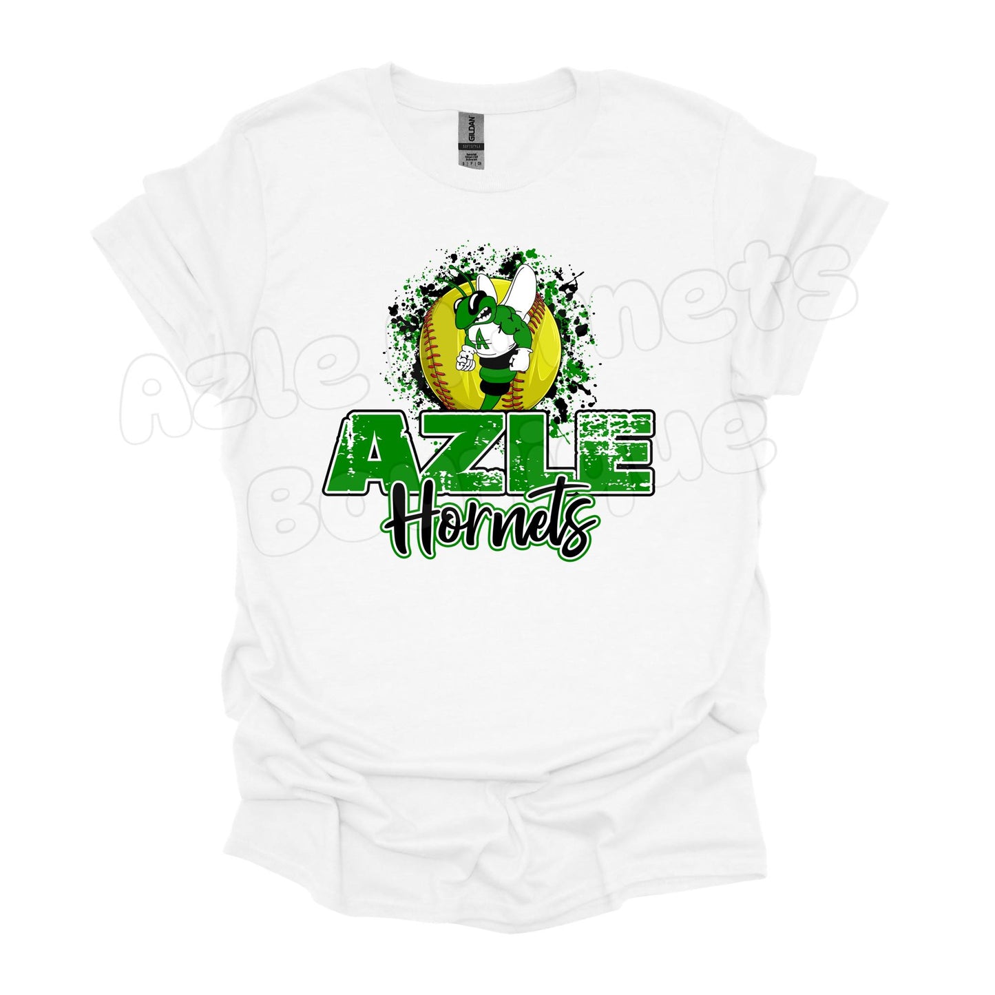 Adult Softball Azle Hornets Splatter Tee