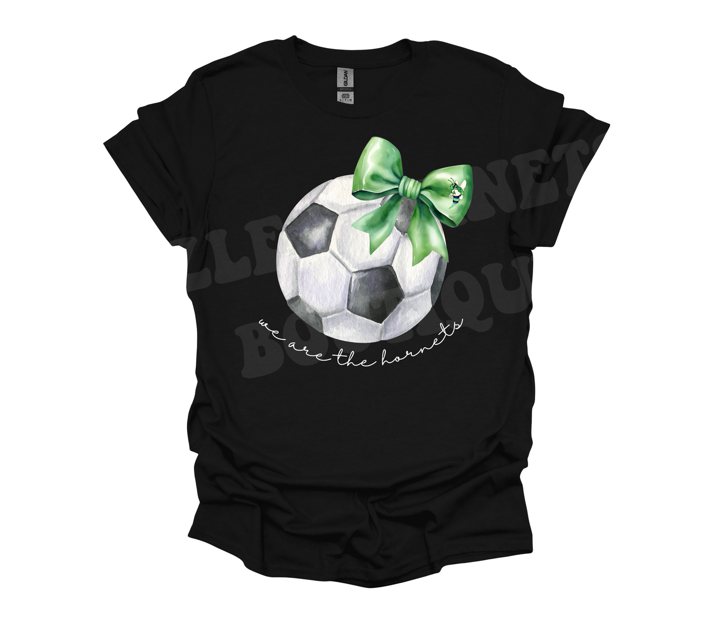 Adult Bow Soccer We are the Hornets Shirt