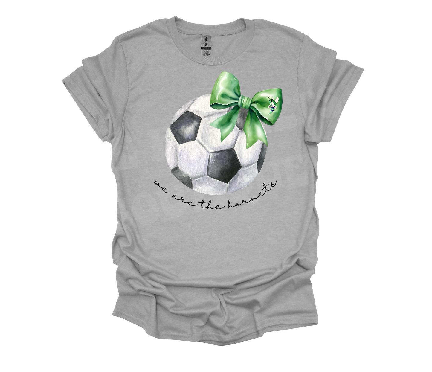 Adult Bow Soccer We are the Hornets Shirt