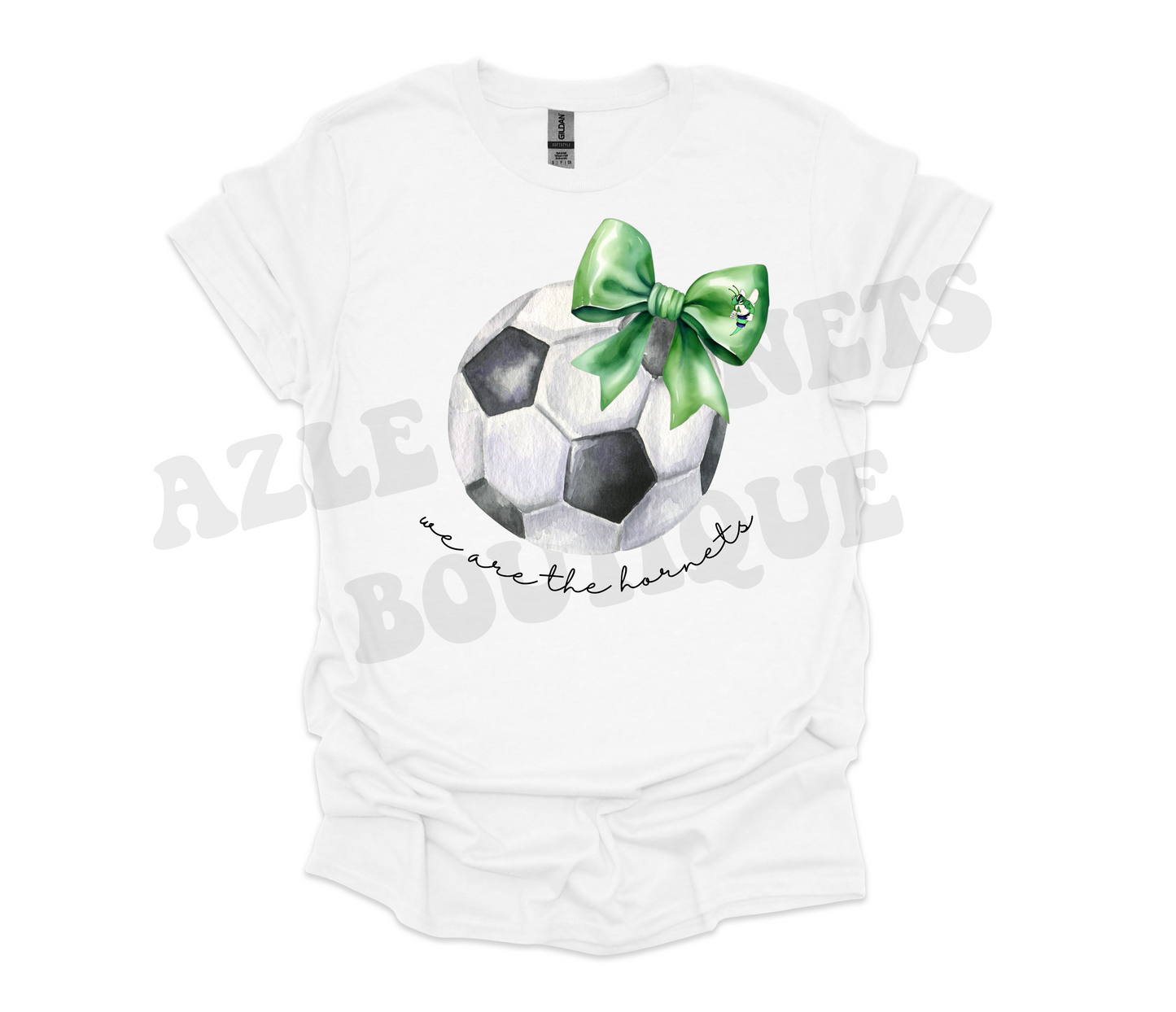 Adult Bow Soccer We are the Hornets Shirt