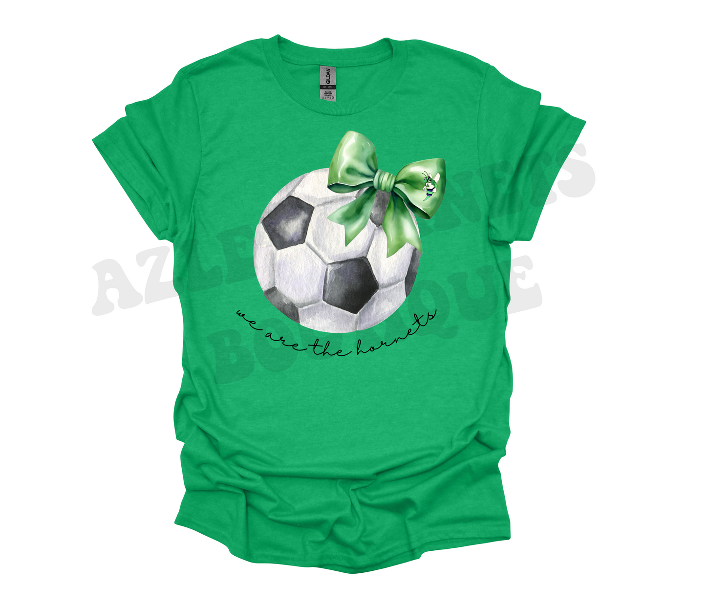 Adult Bow Soccer We are the Hornets Shirt